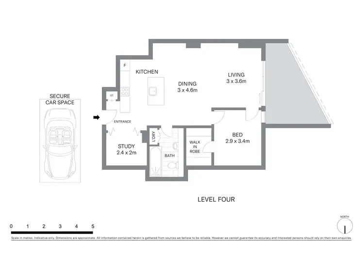 Floorplan of Homely apartment listing, 402/35 Shelley Street, Sydney NSW 2000