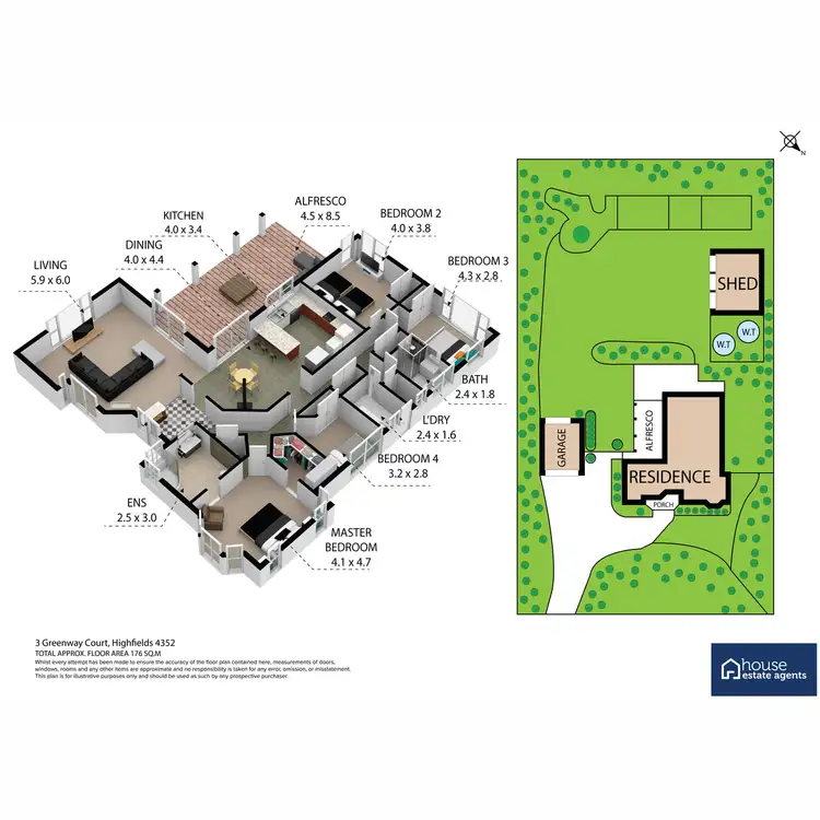 Floorplan of Homely house listing, 3 Greenway Court, Highfields QLD 4352