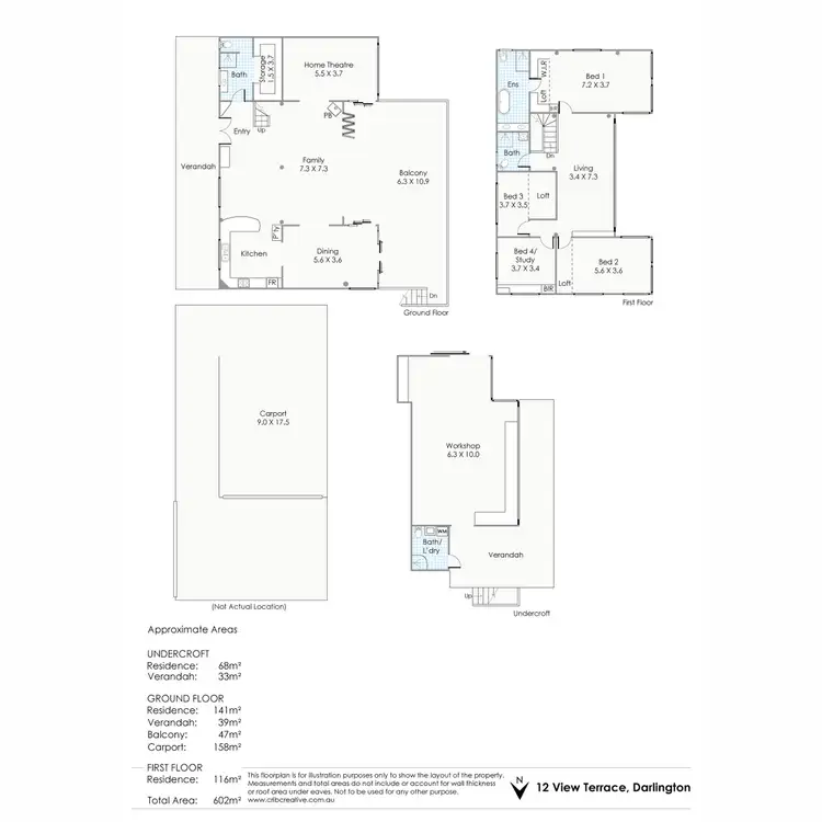 Floorplan of Homely house listing, 12 View Terrace, Darlington WA 6070