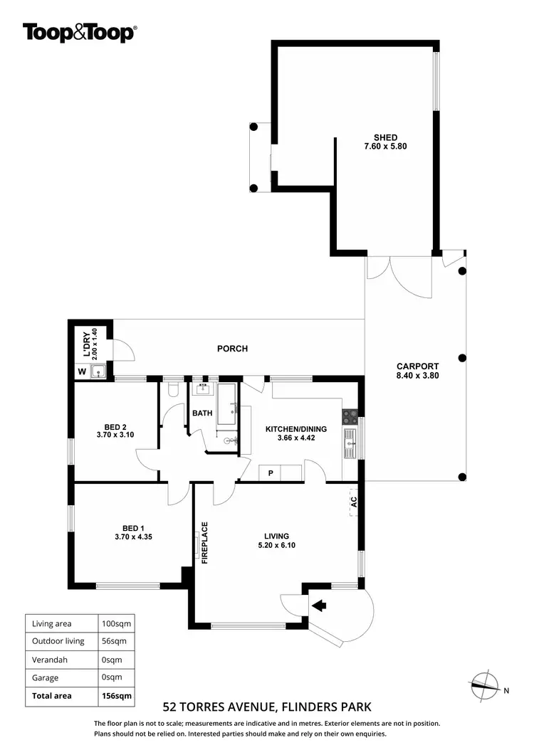 Floorplan of Homely house listing, 52 Torres Avenue, Flinders Park SA 5025