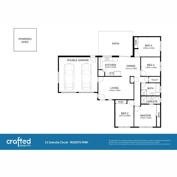 Floorplan of Homely house listing, 52 Solandra Circuit, Regents Park QLD 4118