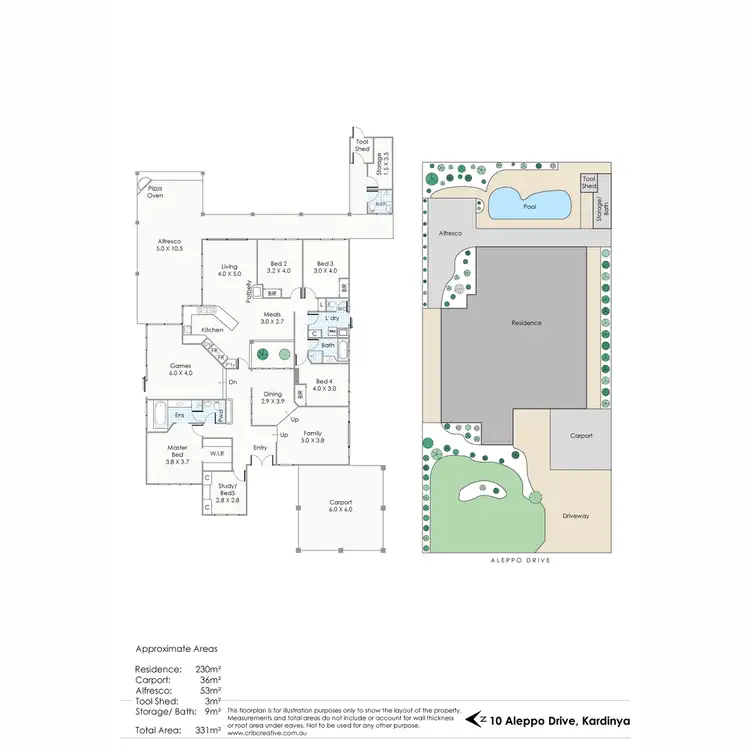 Floorplan of Homely house listing, 10 Aleppo Drive, Kardinya WA 6163