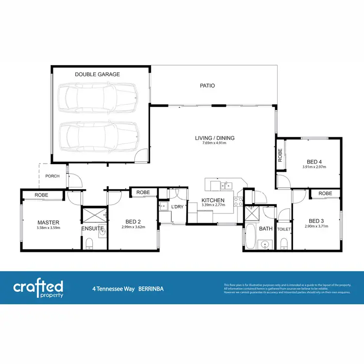 Floorplan of Homely house listing, 4 Tennessee Way, Berrinba QLD 4117