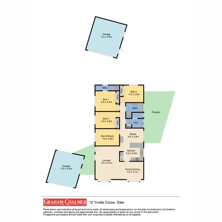 Floorplan of Homely house listing, 12 Yvette Close, Sale VIC 3850
