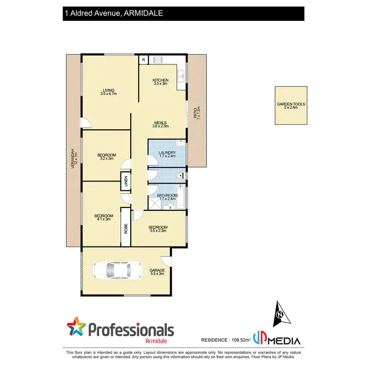 Floorplan of Homely house listing, 1 Aldred Avenue, Armidale NSW 2350