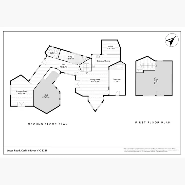 Floorplan of Homely rural property listing, 135 Lucas Road, Carlisle River VIC 3239