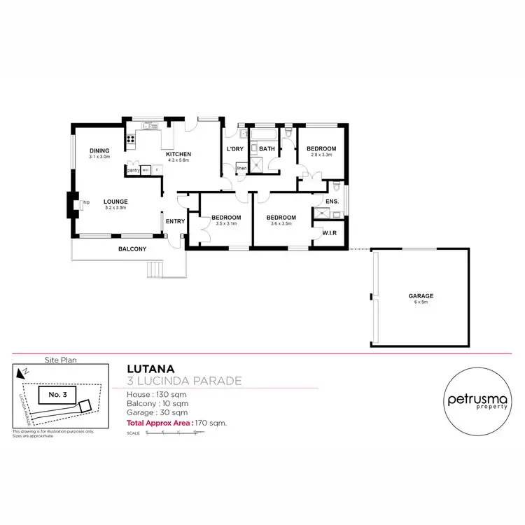 Floorplan of Homely house listing, 3 Lucinda Parade, Lutana TAS 7009