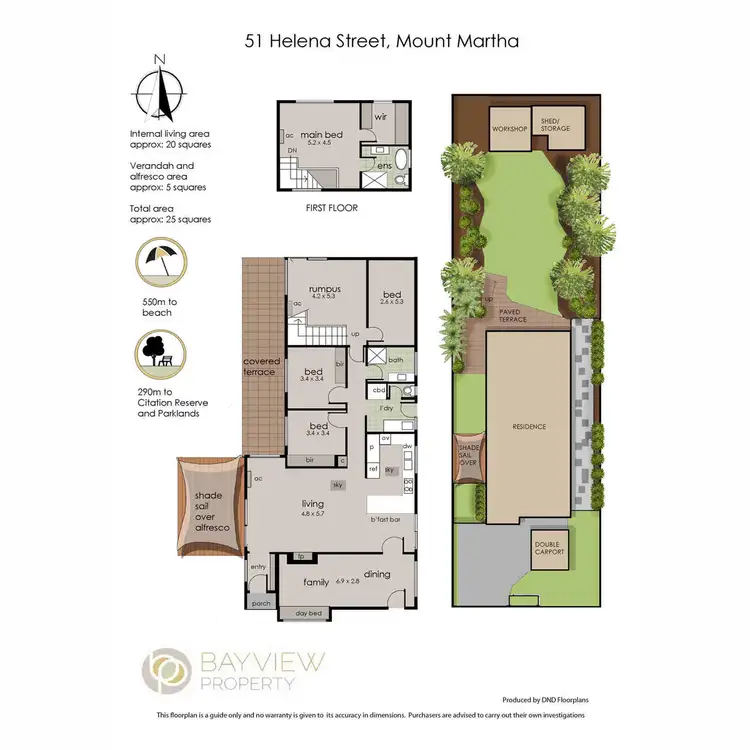 Floorplan of Homely house listing, 51 Helena Street, Mount Martha VIC 3934