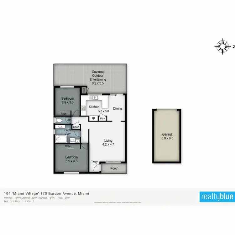 Floorplan of Homely retirement listing, 104/170 Bardon Avenue, Miami QLD 4220