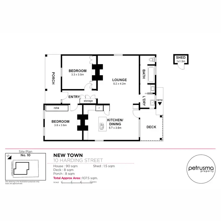 Floorplan of Homely house listing, 10 Harding Street, New Town TAS 7008