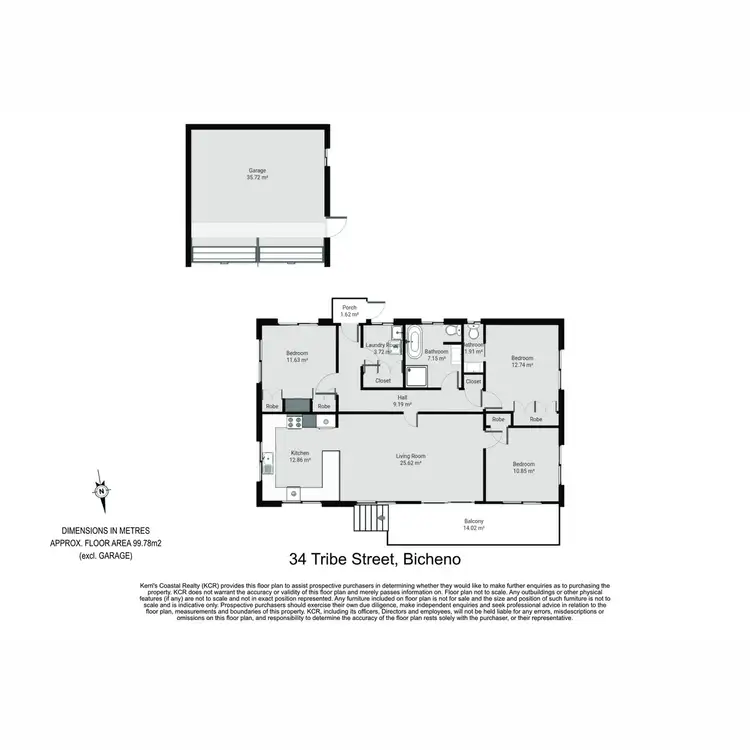 Floorplan of Homely house listing, 34 Tribe Street, Bicheno TAS 7215