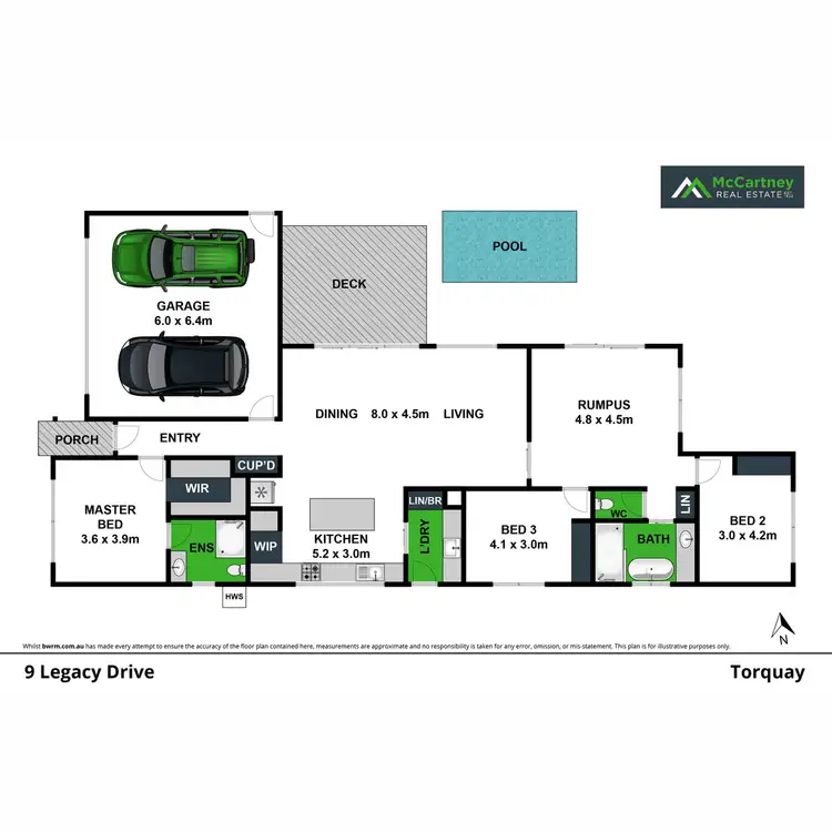 Floorplan of Homely house listing, 9 Legacy Drive, Torquay VIC 3228