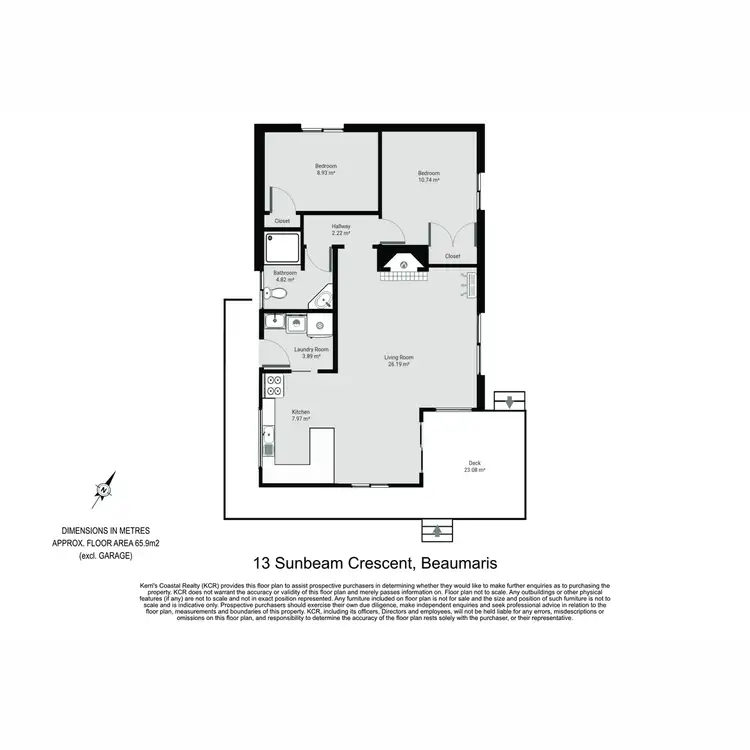 Floorplan of Homely house listing, 13 Sunbeam Crescent, Beaumaris TAS 7215