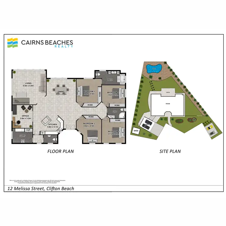 Floorplan of Homely house listing, 12 Melissa Close, Clifton Beach QLD 4879