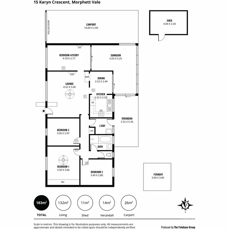 Floorplan of Homely house listing, 15 Karyn Crescent, Morphett Vale SA 5162