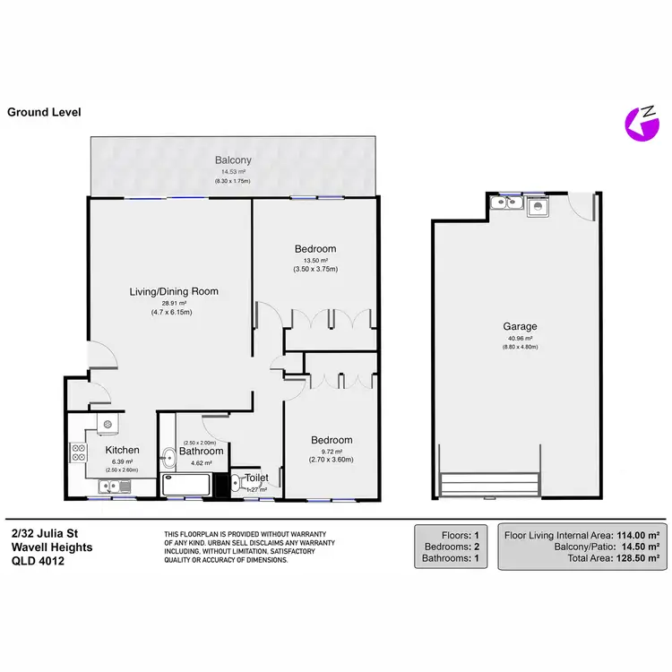 Floorplan of Homely unit listing, 2/32 Julia Street, Wavell Heights QLD 4012