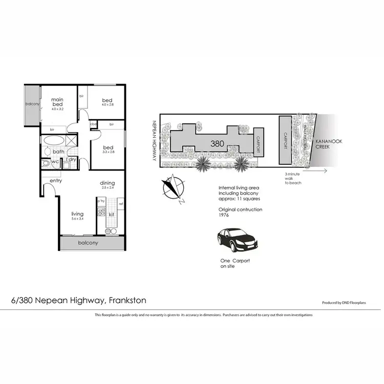 Floorplan of Homely unit listing, 6/380 Nepean Highway, Frankston VIC 3199