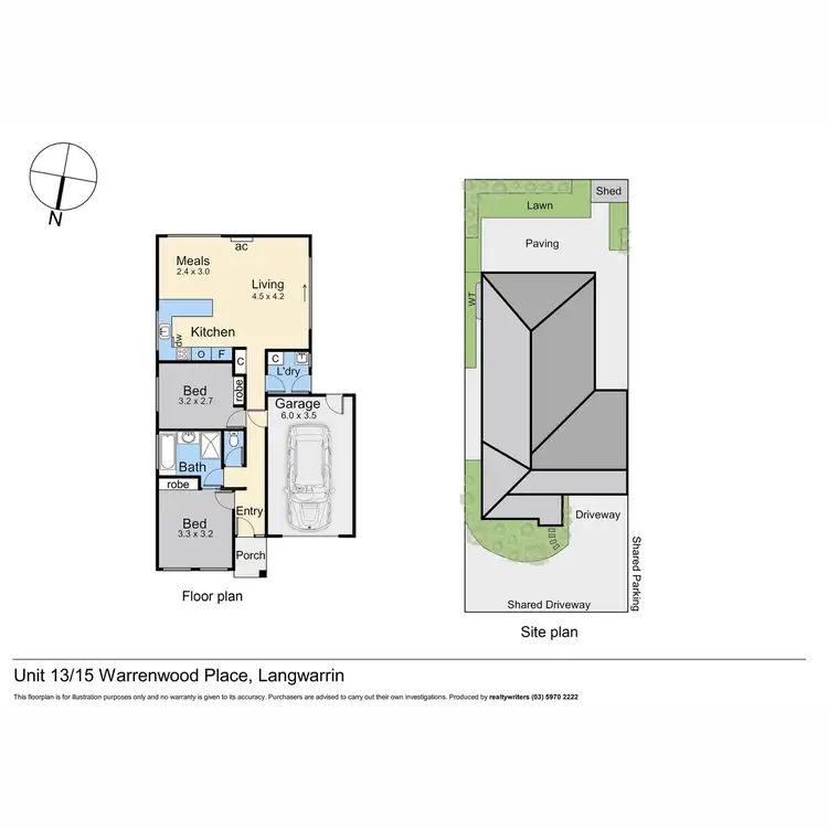 Floorplan of Homely unit listing, 13/15 Warrenwood Place, Langwarrin VIC 3910