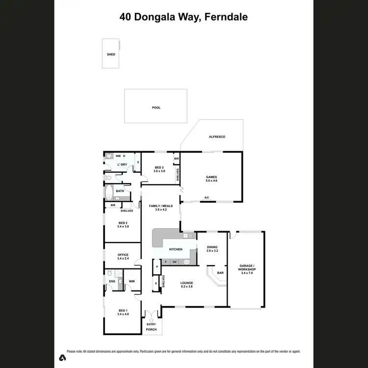 Floorplan of Homely house listing, 40 Dongala Way, Ferndale WA 6148