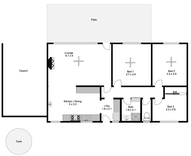 Floorplan of Homely house listing, 2 Kemp Avenue, Port Lincoln SA 5606