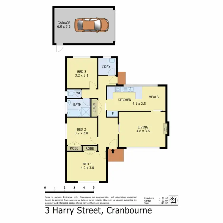 Floorplan of Homely house listing, 3 Harry Street, Cranbourne VIC 3977
