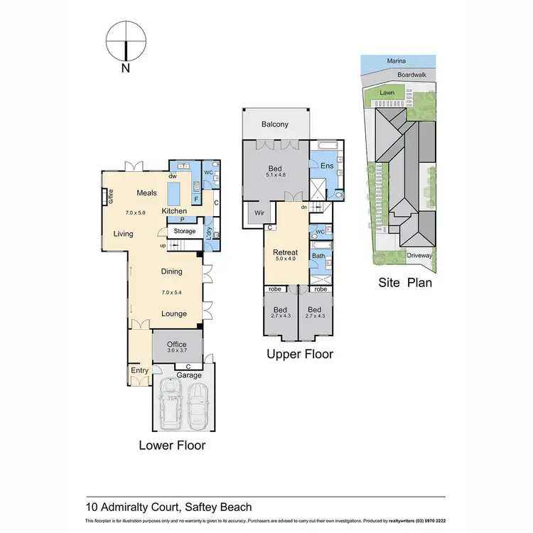 Floorplan of Homely house listing, 10 Admiralty Court, Safety Beach VIC 3936