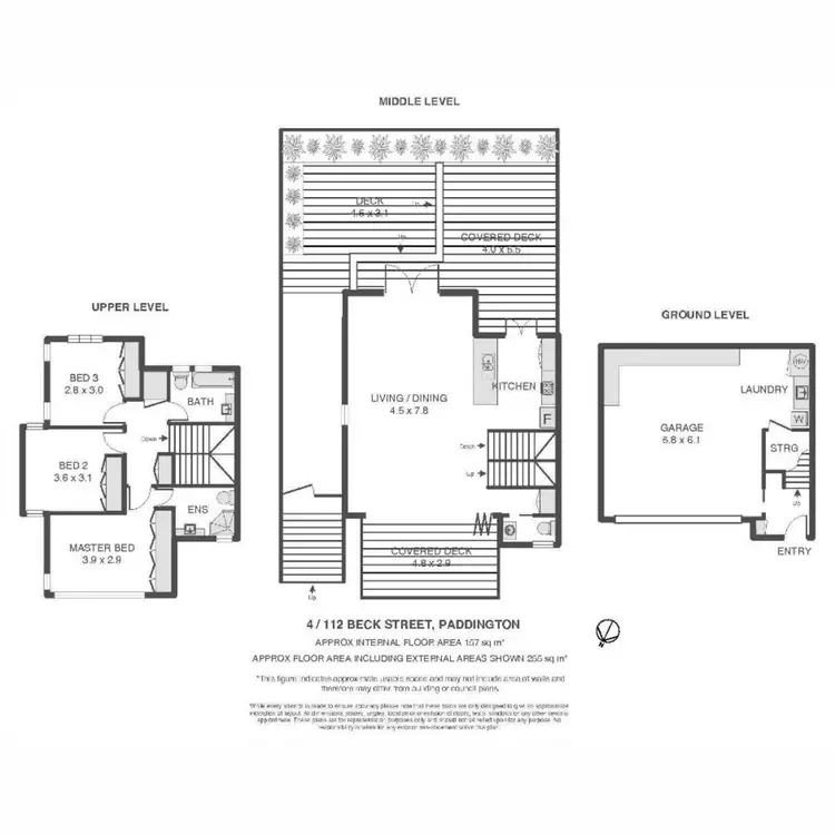 Floorplan of Homely townhouse listing, 4/112 Beck Street, Paddington QLD 4064