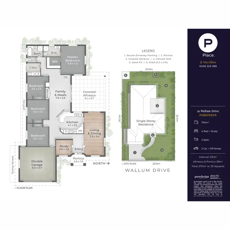 Floorplan of Homely house listing, 59 Wallum Drive, Parkinson QLD 4115