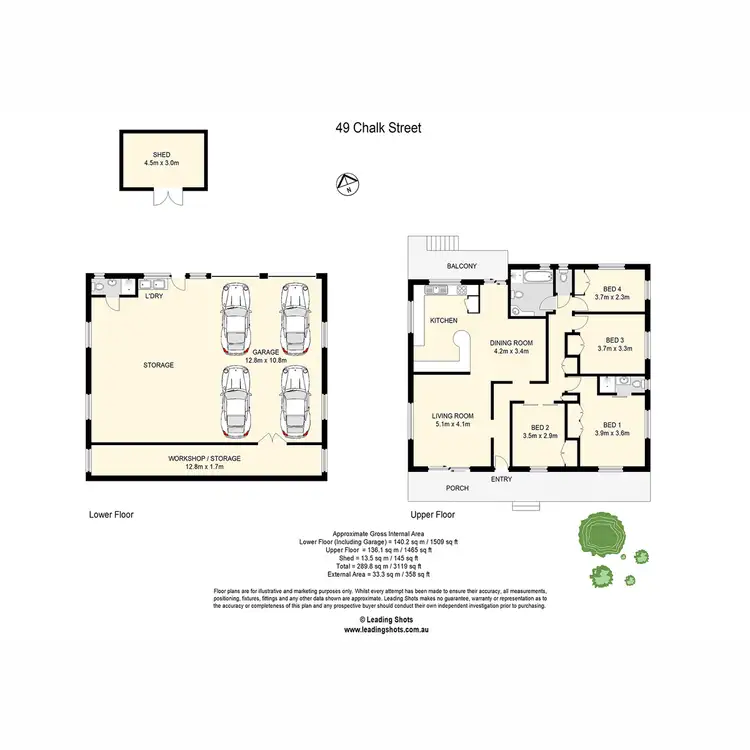 Floorplan of Homely house listing, 49 Chalk Street, Wooloowin QLD 4030