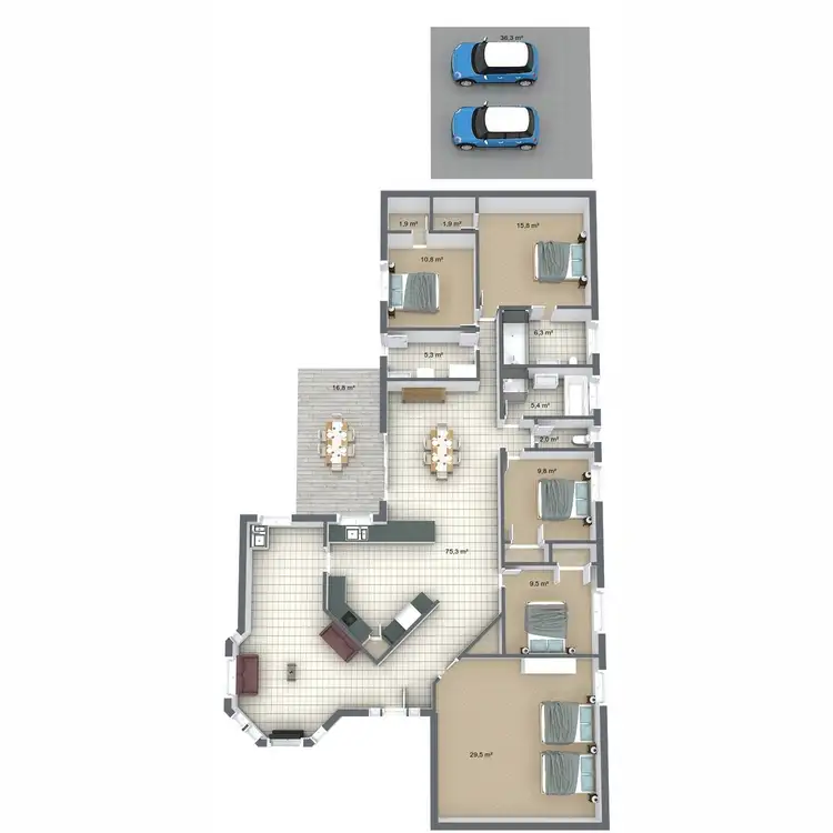 Floorplan of Homely house listing, 1 Bryce Court, Gracemere QLD 4702