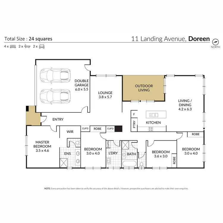 Floorplan of Homely house listing, 11 Landing Avenue, Doreen VIC 3754