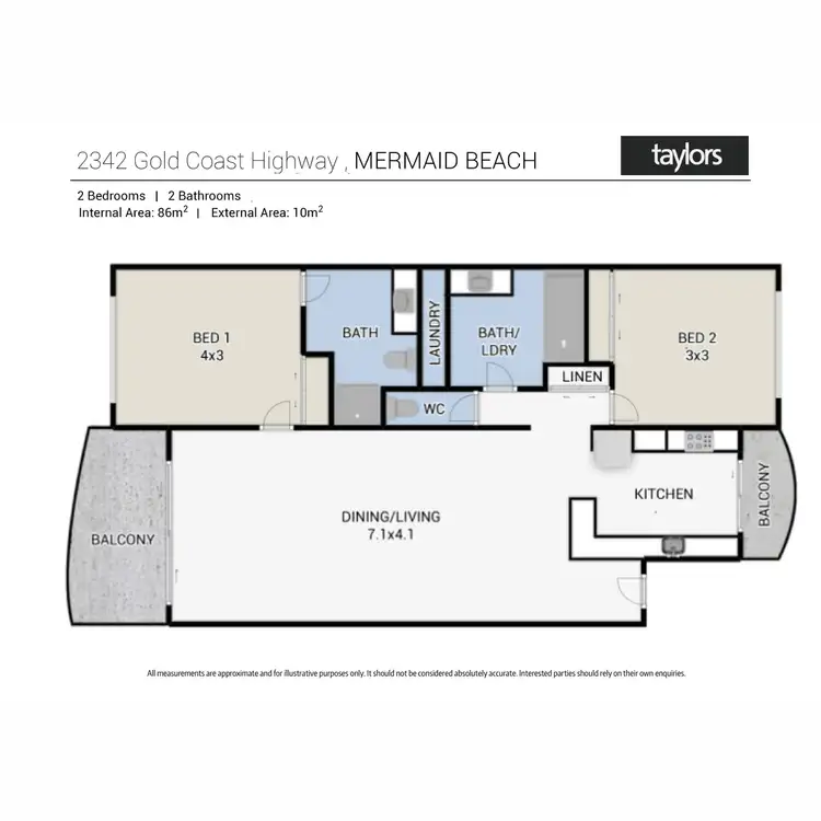 Floorplan of Homely apartment listing, 2279/2342-2360 Gold Coast Highway, Mermaid Beach QLD 4218