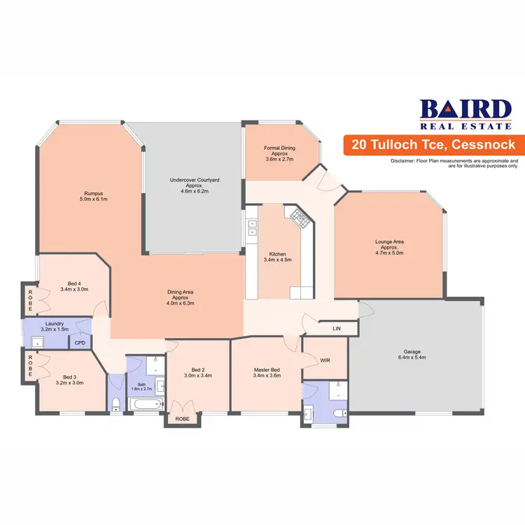 Floorplan of Homely house listing, 20 Tulloch Terrace, Cessnock NSW 2325