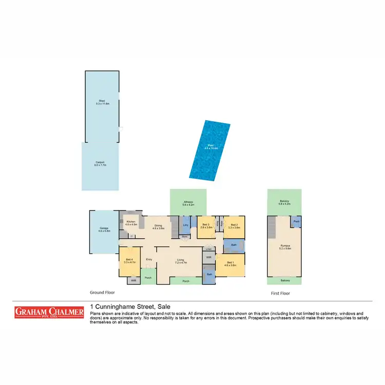 Floorplan of Homely house listing, 1 Cunninghame Street, Sale VIC 3850