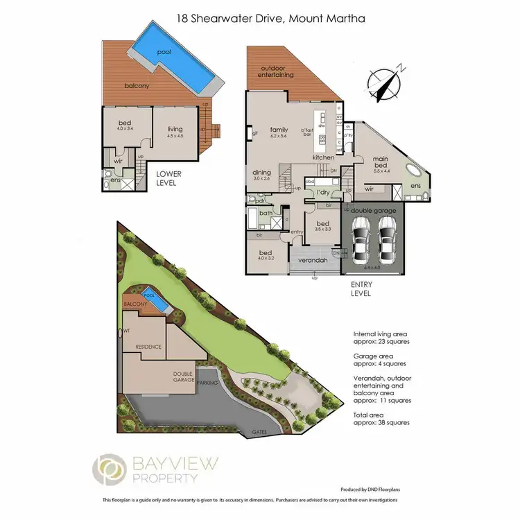 Floorplan of Homely house listing, 18 Shearwater Drive, Mount Martha VIC 3934