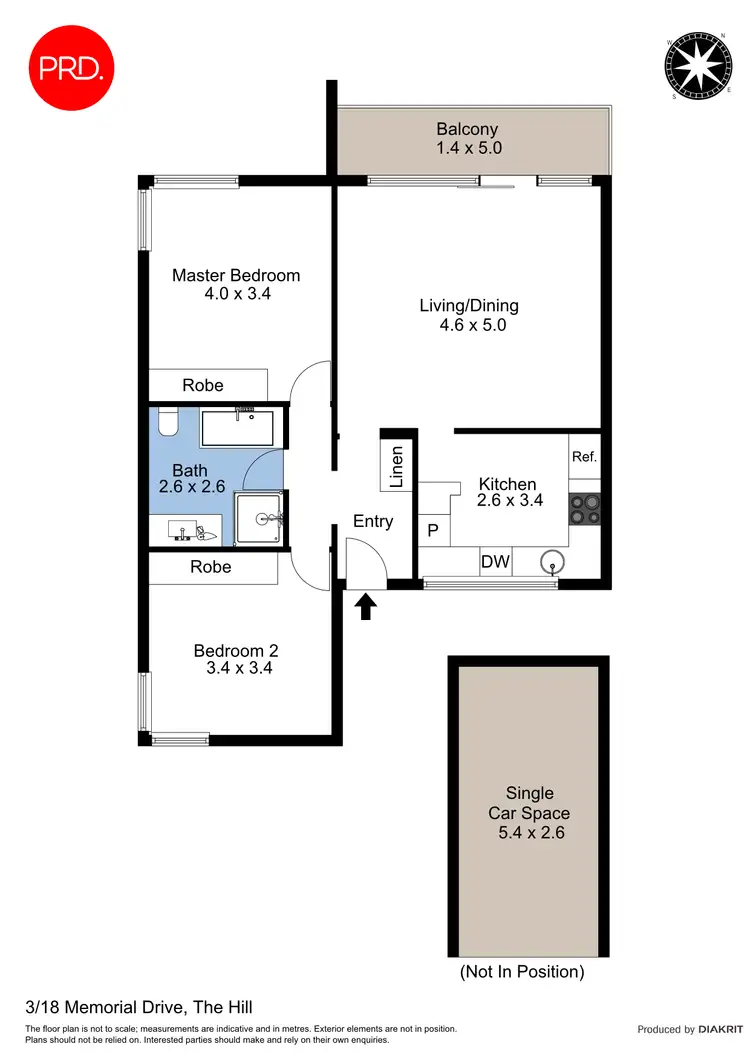 Floorplan of Homely apartment listing, 3/18 Memorial Drive, The Hill NSW 2300
