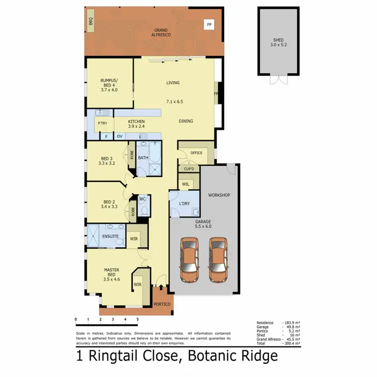 Floorplan of Homely house listing, 1 Ringtail Close, Botanic Ridge VIC 3977