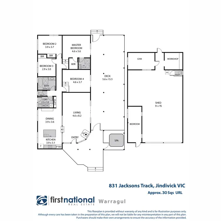 Floorplan of Homely rural property listing, 831 Jacksons Track, Jindivick VIC 3818