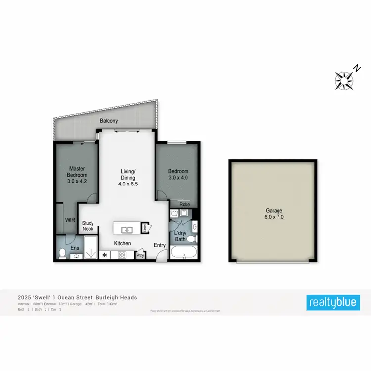 Floorplan of Homely apartment listing, 2025/1 Ocean Street, Burleigh Heads QLD 4220