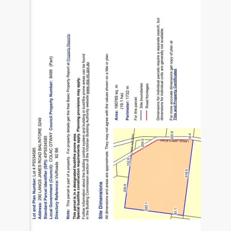 Floorplan of Homely rural property listing, 290 Langs James Road, Balintore VIC 3249