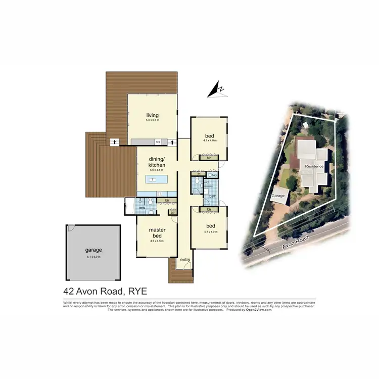 Floorplan of Homely house listing, 42 Avon Road, Rye VIC 3941