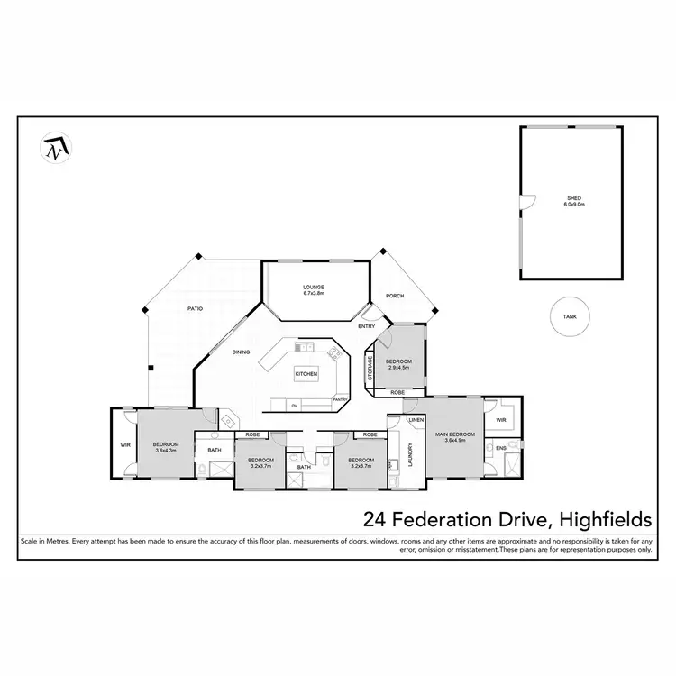 Floorplan of Homely house listing, 24 Federation Drive, Highfields QLD 4352