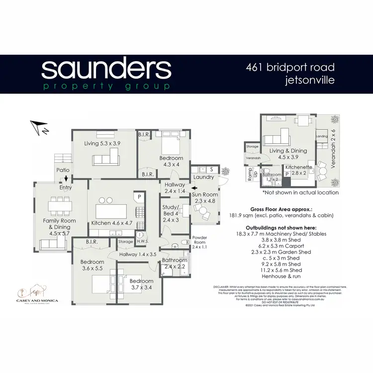 Floorplan of Homely rural property listing, 461 Bridport Road, Jetsonville TAS 7260