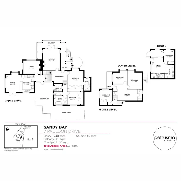 Floorplan of Homely house listing, 7 Pauldon Drive, Sandy Bay TAS 7005