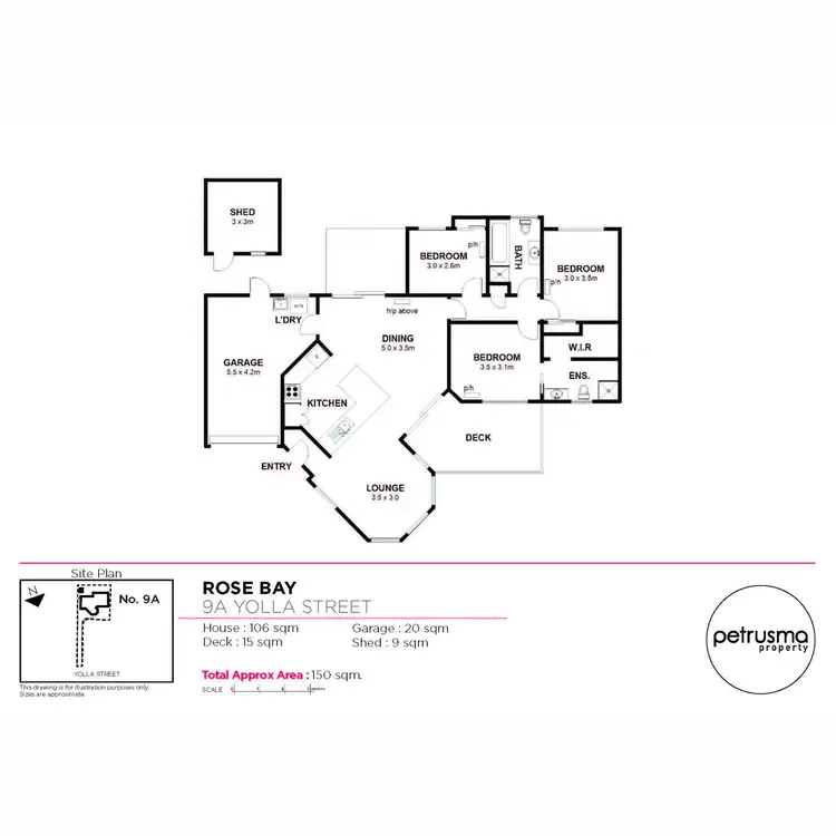 Floorplan of Homely house listing, 9A Yolla Street, Rose Bay TAS 7015