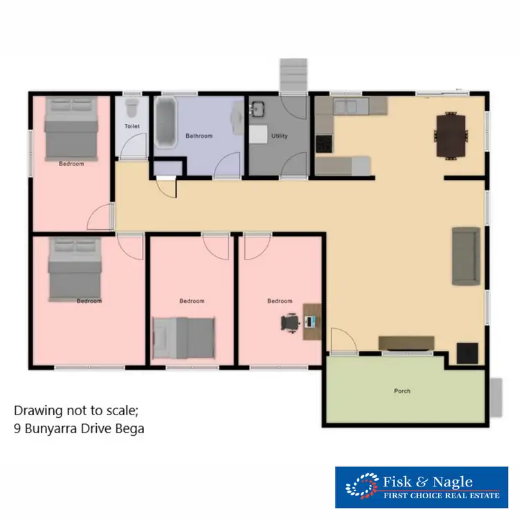 Floorplan of Homely house listing, 9 Bunyarra Drive, Bega NSW 2550