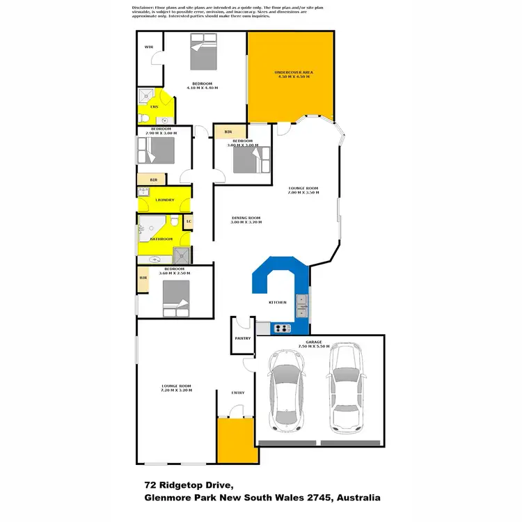 Floorplan of Homely house listing, 72 Ridgetop Drive, Glenmore Park NSW 2745
