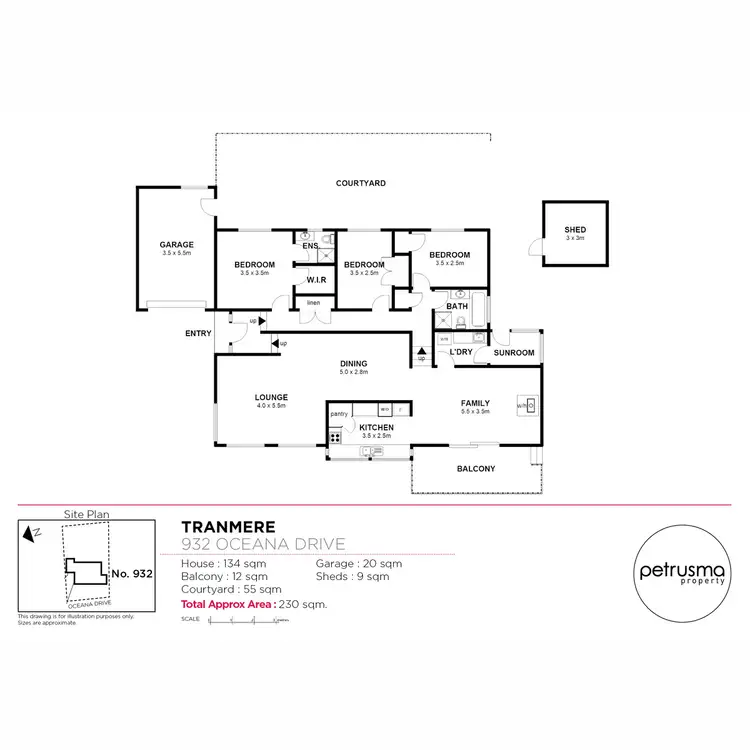 Floorplan of Homely house listing, 932 Oceana Drive, Tranmere TAS 7018
