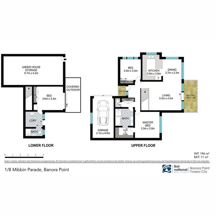 Floorplan of Homely semi-detached listing, 1/8 Mibbin Parade, Banora Point NSW 2486