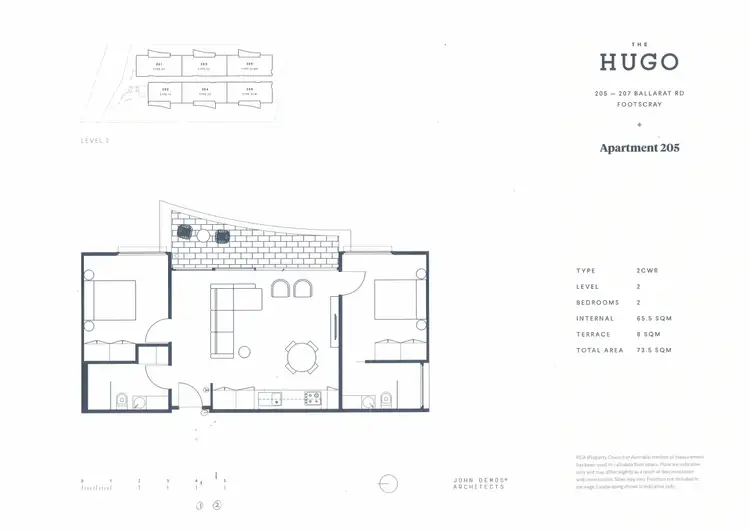 Floorplan of Homely apartment listing, 205/205 Ballarat Road, Footscray VIC 3011